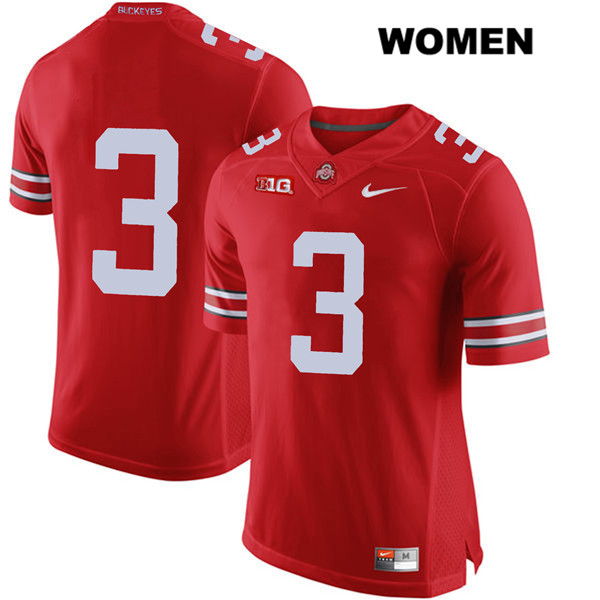 Ohio State Buckeyes Women's Damon Arnette #3 Red Authentic Nike No Name College NCAA Stitched Football Jersey RH19S73WD